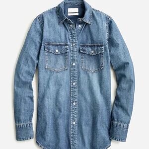 J. Crew Wren Slim Blue Denim Shirt NWOT